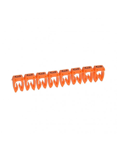 1200 Repères CAB 3 pour filerie 0,5mm² à 1,5mm² et blocs de jonction avec chiffre 3 orange LEGRAND 038213
