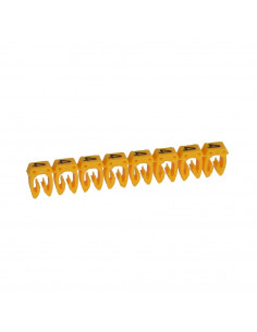 1200 Repères CAB 3 pour filerie 0,5mm² à 1,5mm² et blocs de jonction avec chiffre 4 jaune LEGRAND 038214