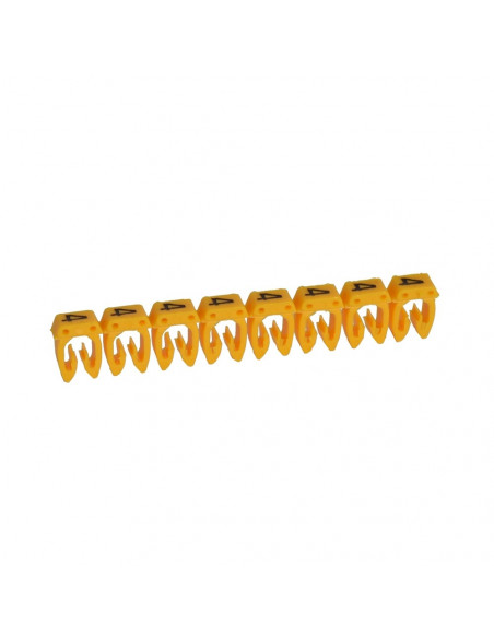1200 Repères CAB 3 pour filerie 0,5mm² à 1,5mm² et blocs de jonction avec chiffre 4 jaune LEGRAND 038214