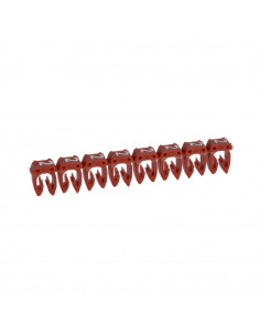 800 Repères CAB 3 pour filerie 4 à 6 mm² chiffre 2 rouge LEGRAND 038232