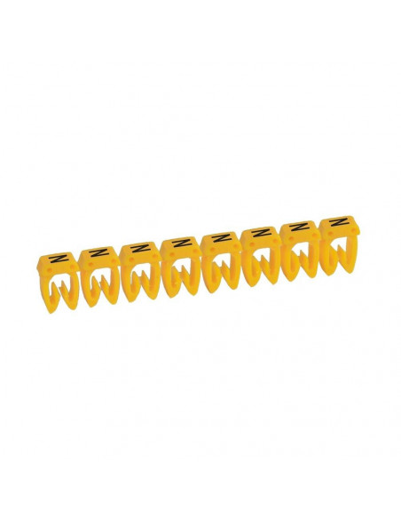 300 Repères CAB 3 pour filerie 0,5mm² à 1,5mm² et blocs de jonction avec lettre majuscule N LEGRAND 038313