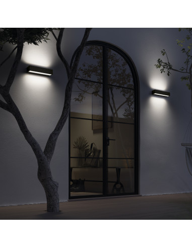 Applique CROMA IP65 Phase coupée C LED SMD 14W 1830lm 1950lm 2140lm CRI80 2700K 3000K 4000K Noir NOVOLUX 1071B-L4115BBF-02