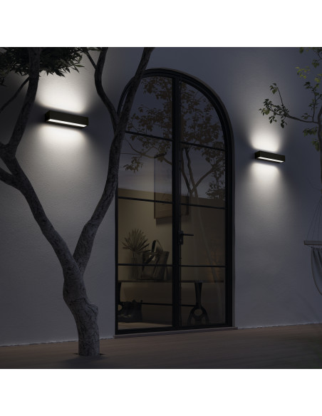 Applique CROMA IP65 Phase coupée C LED SMD 14W 1830lm 1950lm 2140lm CRI80 2700K 3000K 4000K Noir NOVOLUX 1071B-L4115BBF-02