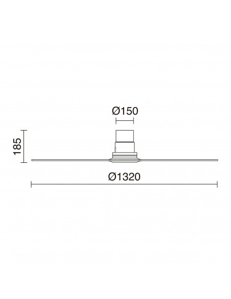 VentilateurMISTRAL IP20 SIN LUZ DC 35W Ø132cm Blanco Arce Natural NOVOLUX LIGHTING 1074A-VX35B-01-57