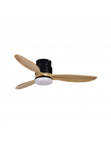 VentilateurMISTRAL IP20 LED SMD 24W 2700K 3200K 4000K DC35W Ø132cm Negro Arce Natural NOVOLUX LIGHTING 1074B-W4135B-02-57