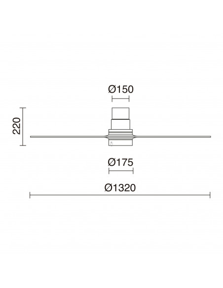 VentilateurMISTRAL IP20 LED SMD 24W 2700K 3200K 4000K DC35W Ø132cm Negro Arce Natural NOVOLUX LIGHTING 1074B-W4135B-02-57