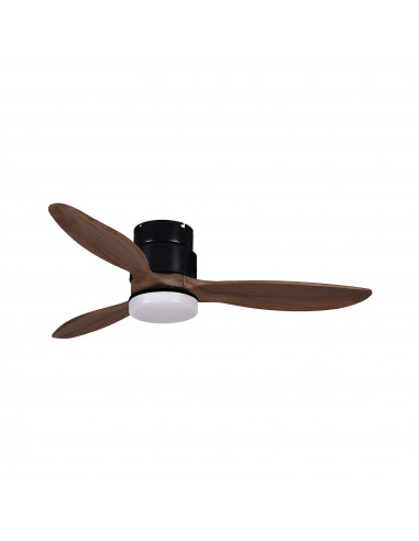 VentilateurMISTRAL IP20 LED SMD 24W 2700K 3200K 4000K DC35W Ø132cm Negro Nogal NOVOLUX LIGHTING 1074B-W4135B-02-59