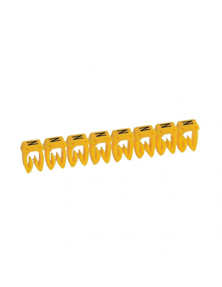 300 Repères CAB 3 pour filerie 4mm² à 6mm² avec lettre majuscule N LEGRAND 038373