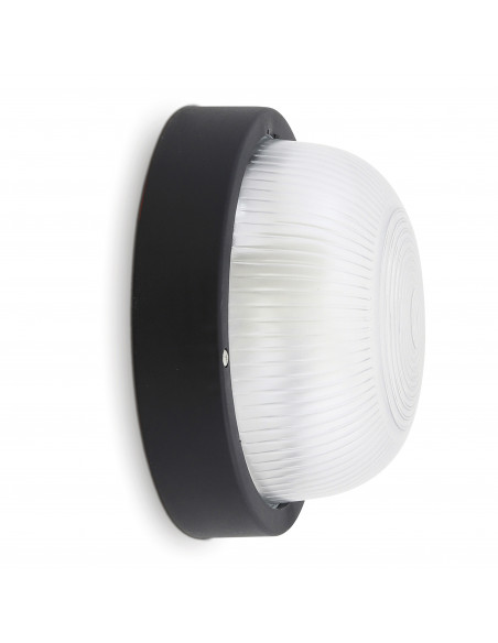 Applique FAR Round IP44 E27 12W Noir NOVOLUX LIGHTING 107B-G05X1A-02