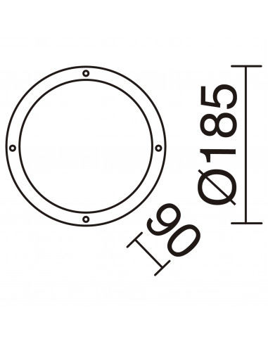 Applique FAR Round IP44 E27 12W Noir NOVOLUX LIGHTING 107B-G05X1A-02