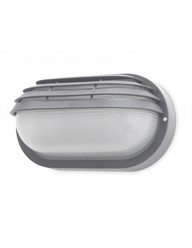 Applique FAR Oval Small IP44 E27 12W Gris NOVOLUX LIGHTING 107G-G05X1A-03