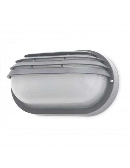 Applique FAR Oval Small IP44 E27 12W Gris NOVOLUX LIGHTING 107G-G05X1A-03