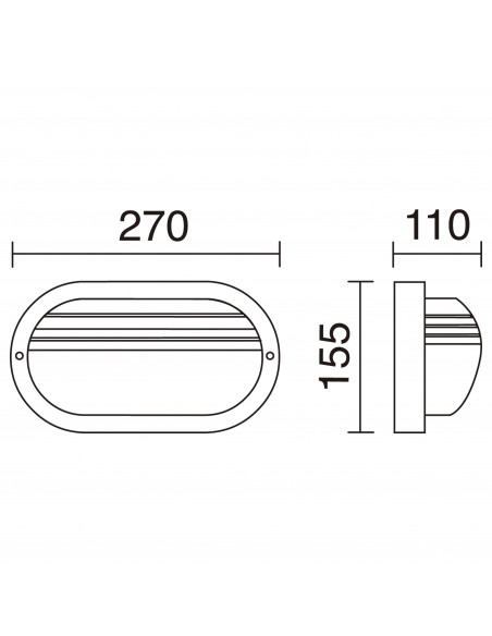 Applique FAR IP44 E27 21W Blanc NOVOLUX LIGHTING 107H-G05X1A-01