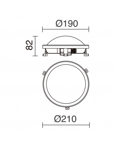Applique FAR IP54 LED SMD 12W 840lm CRI80 4000K 115º Blanc NOVOLUX LIGHTING 107I-L0212B-01