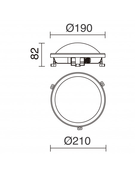 Applique FAR IP54 LED SMD 12W 840lm CRI80 4000K 115º Blanc NOVOLUX LIGHTING 107I-L0212B-01