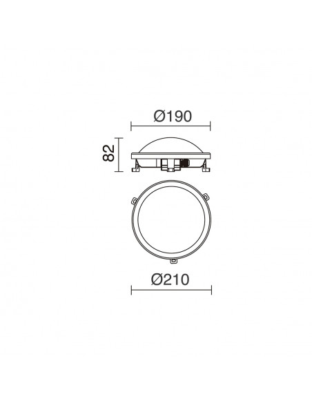 Applique FAR IP54 LED SMD 12W 840lm CRI80 4000K 115º Noir NOVOLUX LIGHTING 107I-L0212B-02