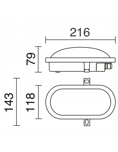 Applique FAR IP54 LED SMD 12W 840lm CRI80 4000K 110º Blanc NOVOLUX LIGHTING 107J-L0212B-01