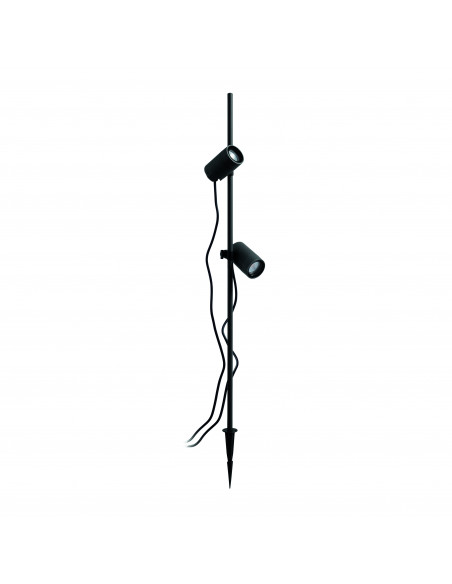 Projecteur avec piquet tilt BRANCA Large IP65 GU10 2x4.50W Noir NOVOLUX LIGHTING 1085C-G21X1A-02