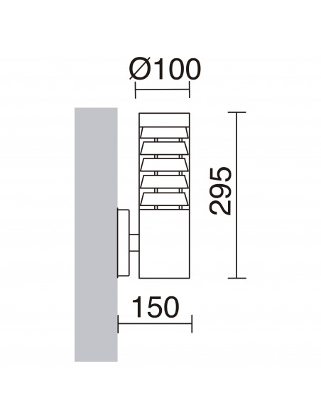Applique GALERNA IP44 E27 18W Acier inoxydable NOVOLUX LIGHTING 117C-G05X1A-30