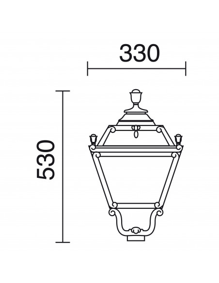 Luminaire pour mât INDURA MEDIUM 4 IP65 GX53 4x10W 530mm Noir NOVOLUX LIGHTING 146D-G31X1A-02