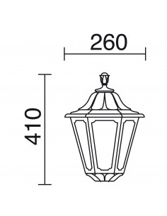 Luminaire pour mât INDURA MEDIUM 6 IP55 E27 42W 410mm Noir NOVOLUX LIGHTING 147D-G05X1A-02 2