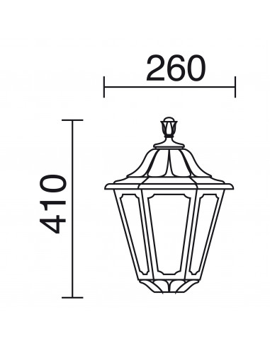 Luminaire pour mât INDURA MEDIUM 6 IP55 E27 42W 410mm Noir NOVOLUX LIGHTING 147D-G05X1A-02