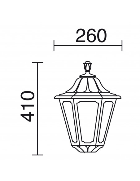 Luminaire pour mât INDURA MEDIUM 6 IP55 E27 42W 410mm Noir NOVOLUX LIGHTING 147D-G05X1A-02