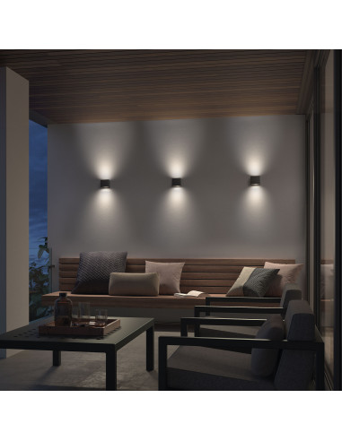 Applique ISORA IP65 G9 40W up-down Gris NOVOLUX LIGHTING 157B-H20X1A-03