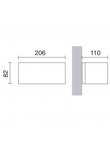 Applique ISORA IP65 LED SMD 2x8.30W 1500lm CRI80 3000K up-down Cuivre brun NOVOLUX LIGHTING 157D-L01G9B-91