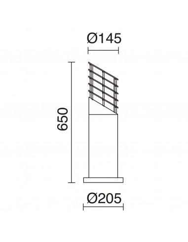 Borne JASMIN IP44 E27 23W 650mm Anthracite NOVOLUX LIGHTING 159A-G05X1A-04