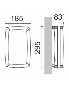 Applique KIRA IP54 E27 2x20W Anthracite NOVOLUX LIGHTING 169A-G05X1A-04 2
