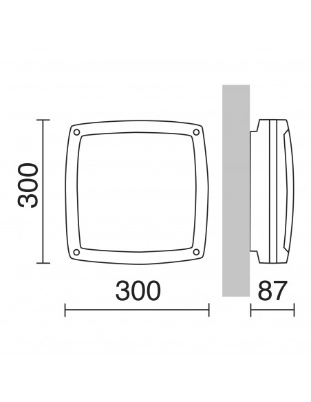 Applique KIRA IP54 E27 2x18W Anthracite NOVOLUX LIGHTING 169C-G05X1A-04