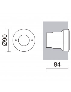 Encastrement mural sol NAT-LED Round IP68 LED SMD 1.50W 180lm CRI80 3500K Acier inoxydable NOVOLUX LIGHTING 213B-L0102F-30 2