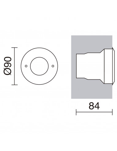 Encastrement mural sol NAT-LED Round IP68 LED SMD 1.50W 180lm CRI80 3500K Acier inoxydable NOVOLUX LIGHTING 213B-L0102F-30