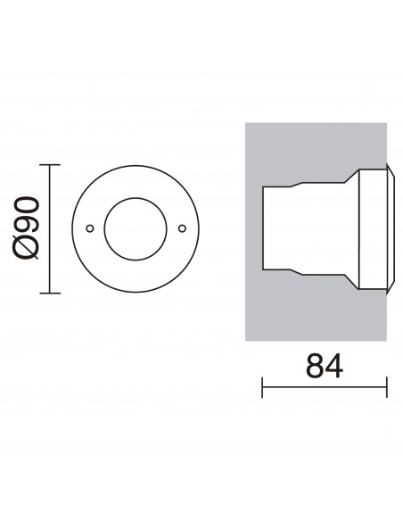 Encastrement mural sol NAT-LED Round IP68 LED SMD 1.50W 180lm CRI80 3500K Acier inoxydable NOVOLUX LIGHTING 213B-L0102F-30
