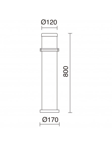 Borne OMO IP55 E27 23W 800mm Vert NOVOLUX LIGHTING 228D-G05X1A-05