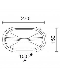 Applique PLAFF Oval Hood IP65 E27 42W Blanc NOVOLUX LIGHTING 240A-G05X1A-01 2