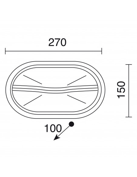 Applique PLAFF Oval Hood IP65 E27 42W Blanc NOVOLUX LIGHTING 240A-G05X1A-01