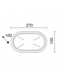 Applique PLAFF Oval Medium IP65 E27 42W Noir NOVOLUX LIGHTING 240B-G05X1A-02 2