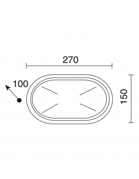Applique PLAFF Oval Medium IP65 E27 42W Noir NOVOLUX LIGHTING 240B-G05X1A-02