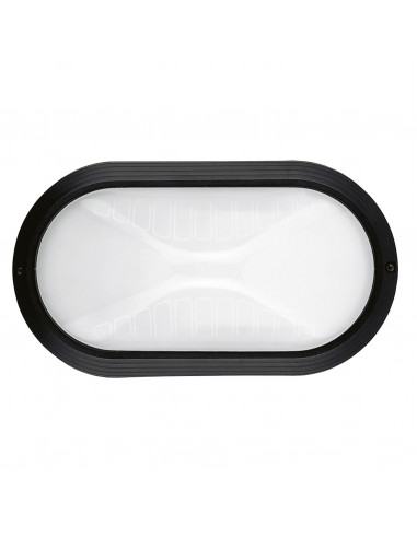 Applique PLAFF Oval Large IP65 E27 42W Noir NOVOLUX LIGHTING 240C-G05X1A-02