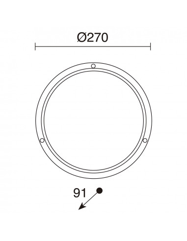 Applique PLAFF Round IP65 E27 42W Blanc NOVOLUX LIGHTING 240E-G05X1A-01