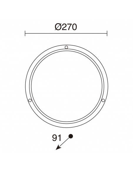 Applique PLAFF Round IP65 E27 42W Blanc NOVOLUX LIGHTING 240E-G05X1A-01