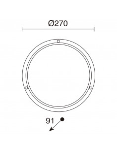 Applique PLAFF Round IP65 E27 42W Noir NOVOLUX LIGHTING 240E-G05X1A-02 2