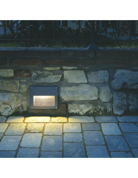 Encastré mural SLIM Square IP65 LED SMD 9W 1167lm CRI90 4000K 38º 78º Anthracite NOVOLUX LIGHTING 289C-L0210B-04