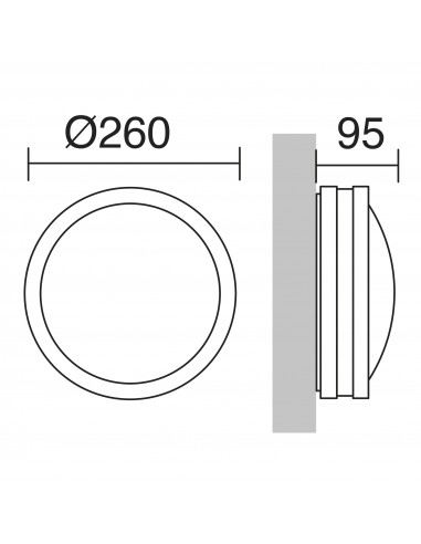 Applique KIRA IP54 E27 23W Gris NOVOLUX LIGHTING 321A-G05X1A-03
