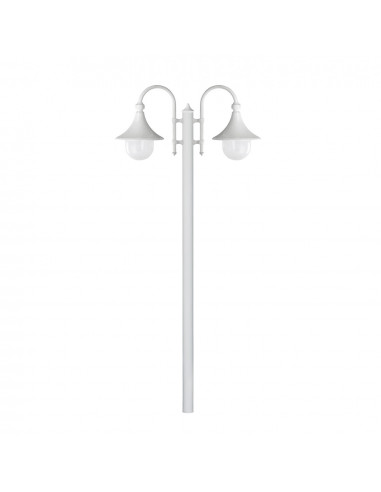 Pôle classique à 2 bras TROM IP43 E27 2x42W 2080mm Blanc NOVOLUX LIGHTING 332E-G05X1A-01T