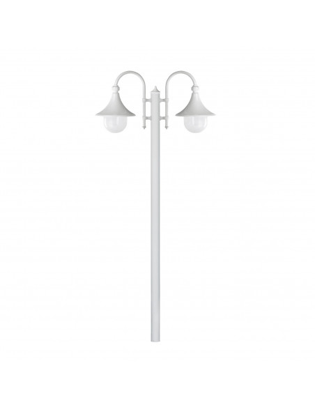 Pôle classique à 2 bras TROM IP43 E27 2x42W 2080mm Blanc NOVOLUX LIGHTING 332E-G05X1A-01T
