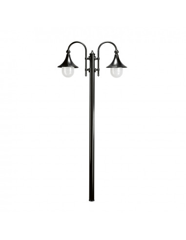 Pôle classique à 2 bras TROM IP43 E27 2x42W 2080mm Noir NOVOLUX LIGHTING 332E-G05X1A-02T