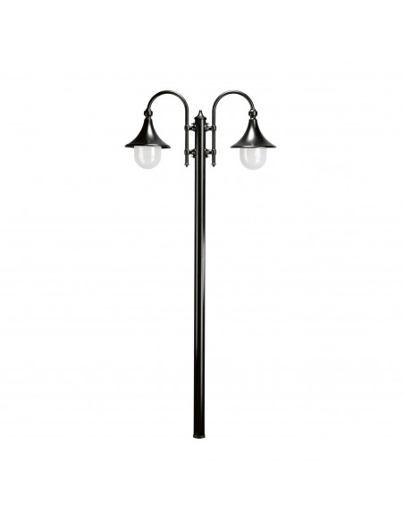 Pôle classique à 2 bras TROM IP43 E27 2x42W 2080mm Noir NOVOLUX LIGHTING 332E-G05X1A-02T